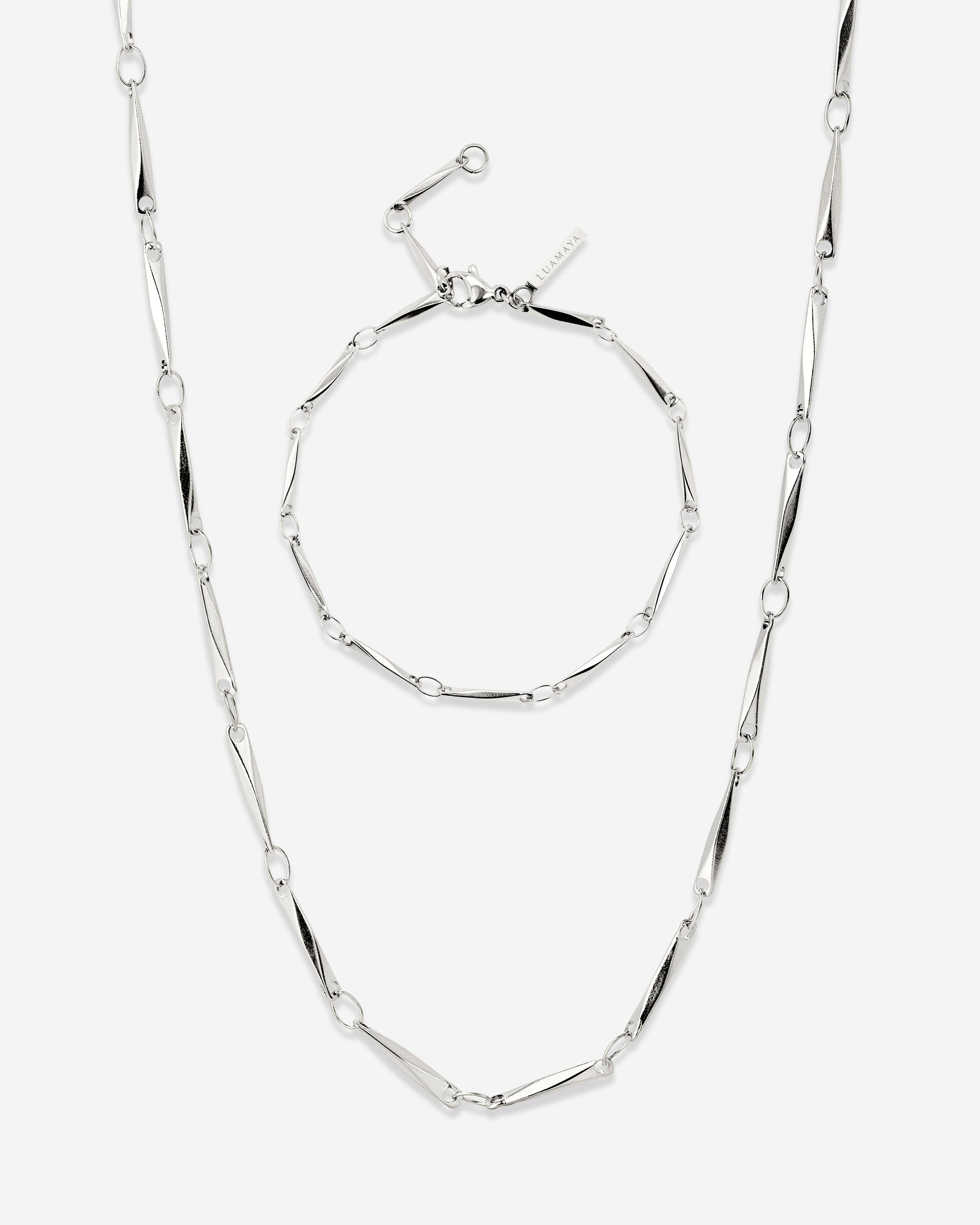 Curved Links Bundle Silver