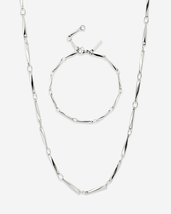 Curved Links Bundle Silver