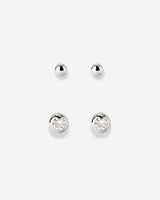 Delicate Gleam Stud Bundle Silver