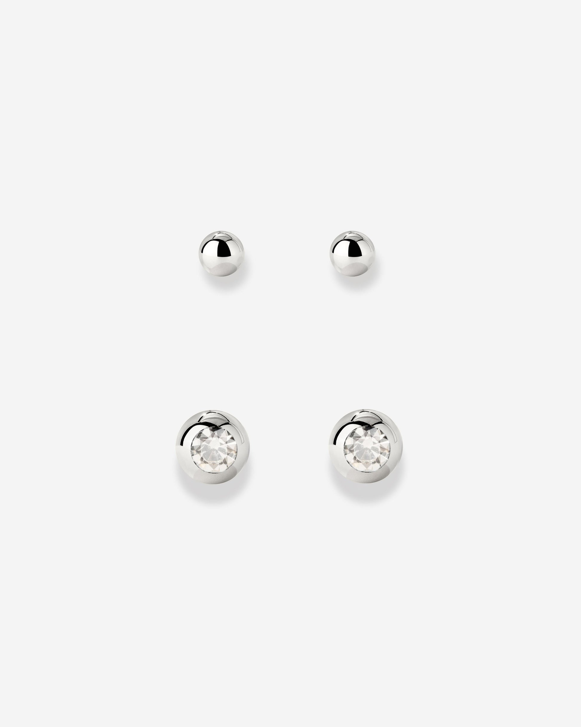 Delicate Gleam Stud Bundle Silver