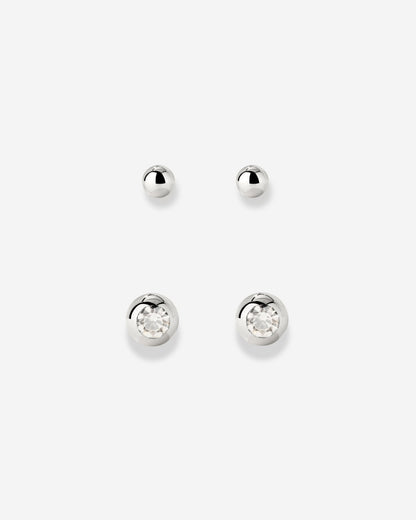 Delicate Gleam Stud Bundle Silver