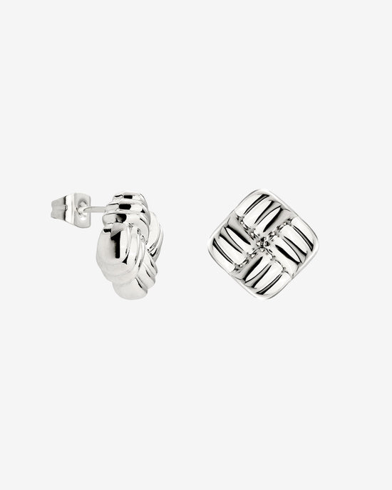 Granny Button Studs Small Silver