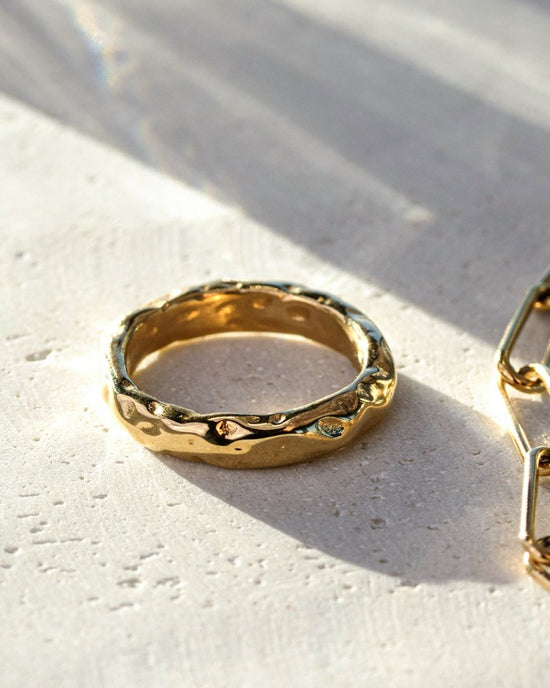 Hammered Unity Ring Silver