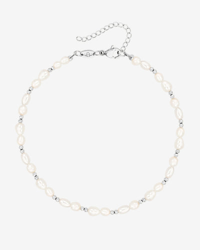Summertime Pearl Anklet Silver