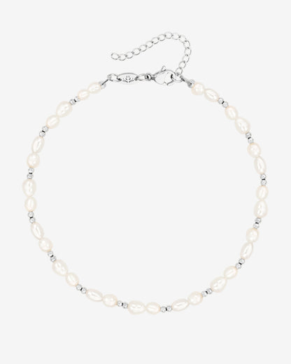 Summertime Pearl Anklet Silver