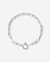 Oval Links Charm Bracelet Silver