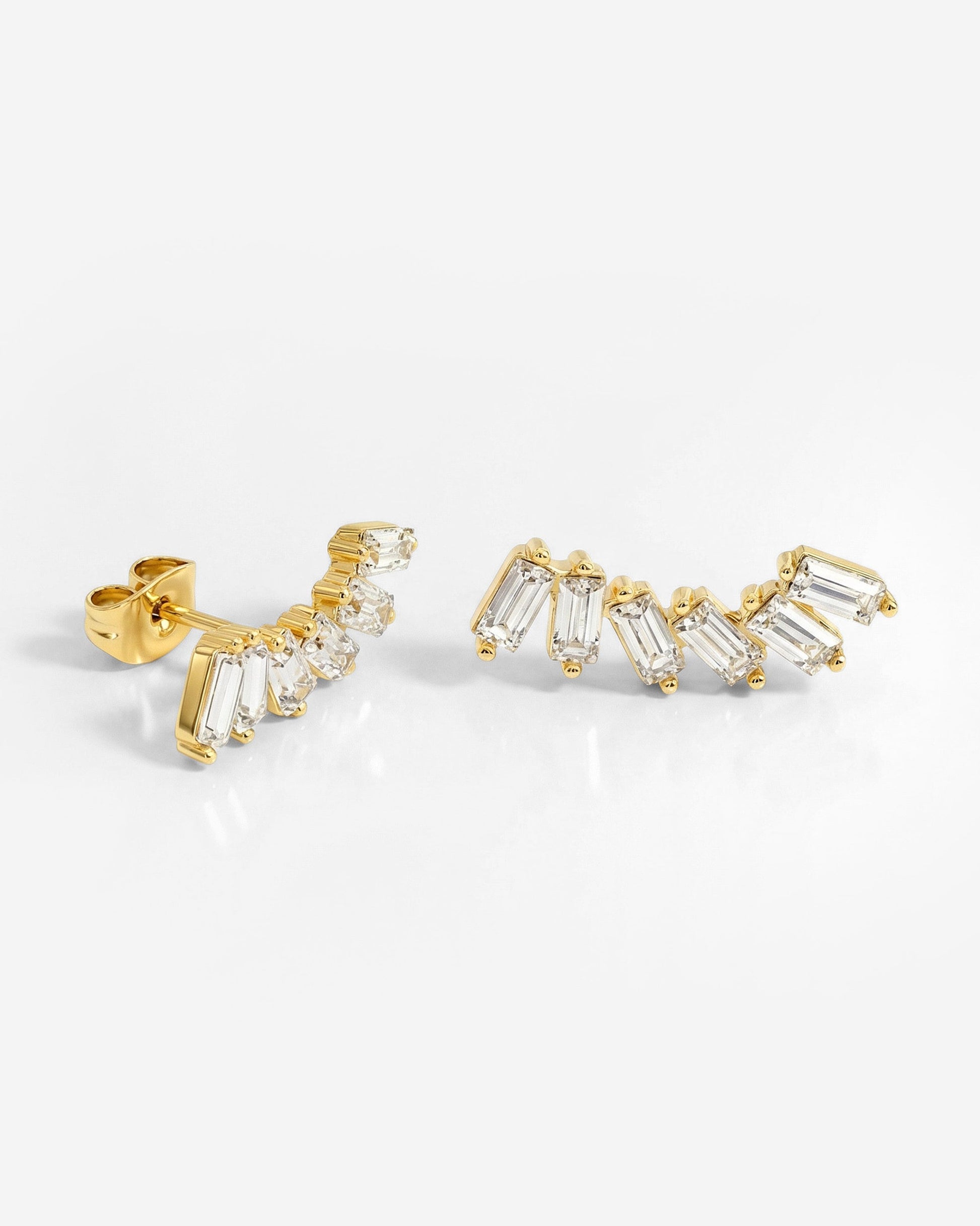 Glam Earclimber Studs gold