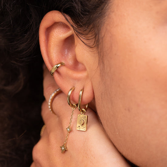 Midnight Lover Oval Hoops Baby gold