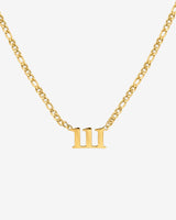 Angel Number Necklace Gold