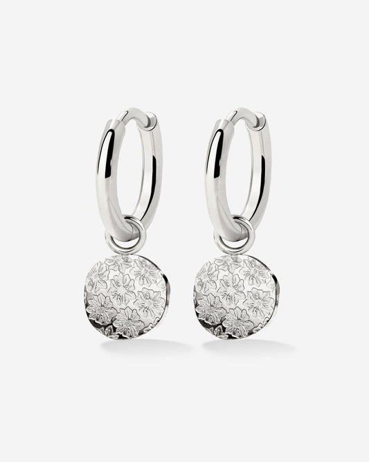 Everbloom Hoop Set Small Silver