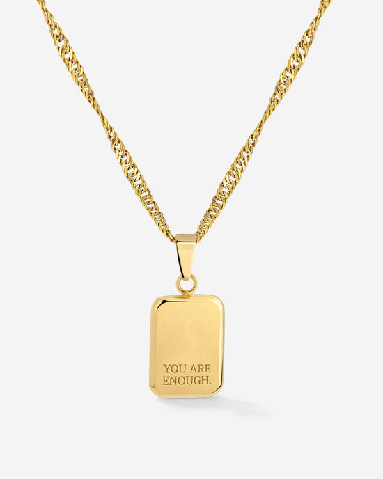 You are enough Necklace gold