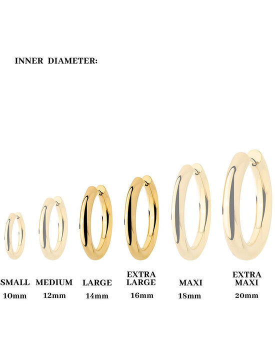 Chunky Lover Hoop Set Medium Rose Gold