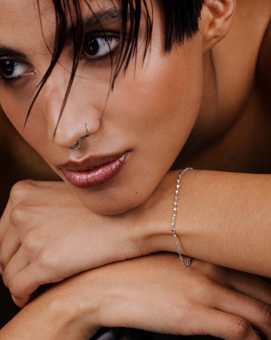Tinsel Chain Bracelet Silver