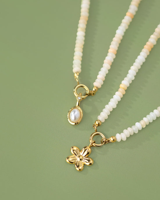 Blushstone Charm Necklace Silver