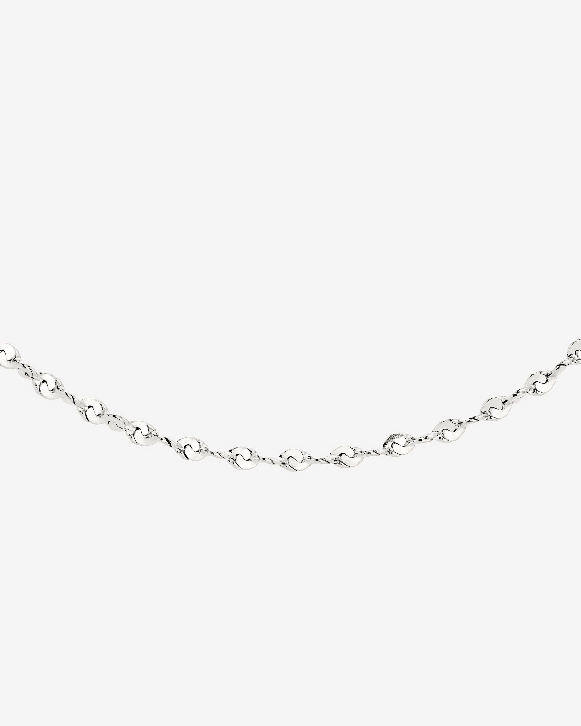 Tinsel Chain Necklace Silver