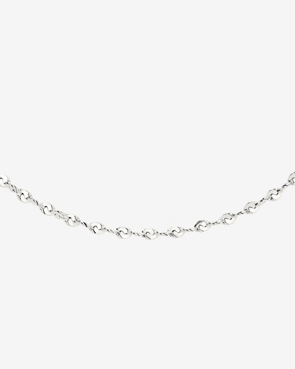 Tinsel Chain Necklace Silver