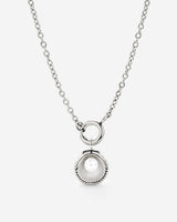 Pearly Shell Classic Chain Necklace Set Silver