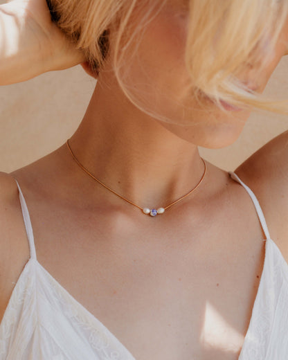 Painted Blue Necklace