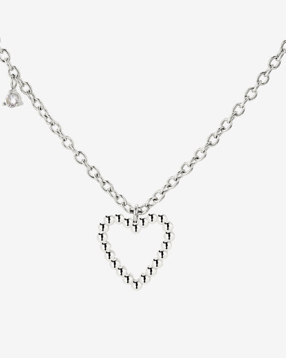 Heart of Gold Necklace Silver