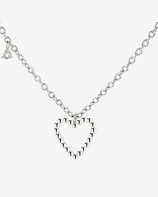 Heart of Gold Necklace Silver