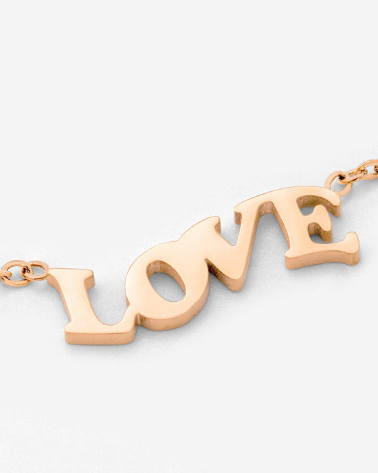 Love is Love Necklace Rose Gold