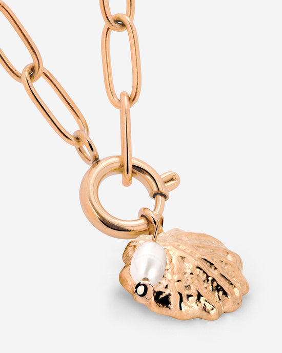 Ocean Lovers Oval Links Necklace Set Rose Gold