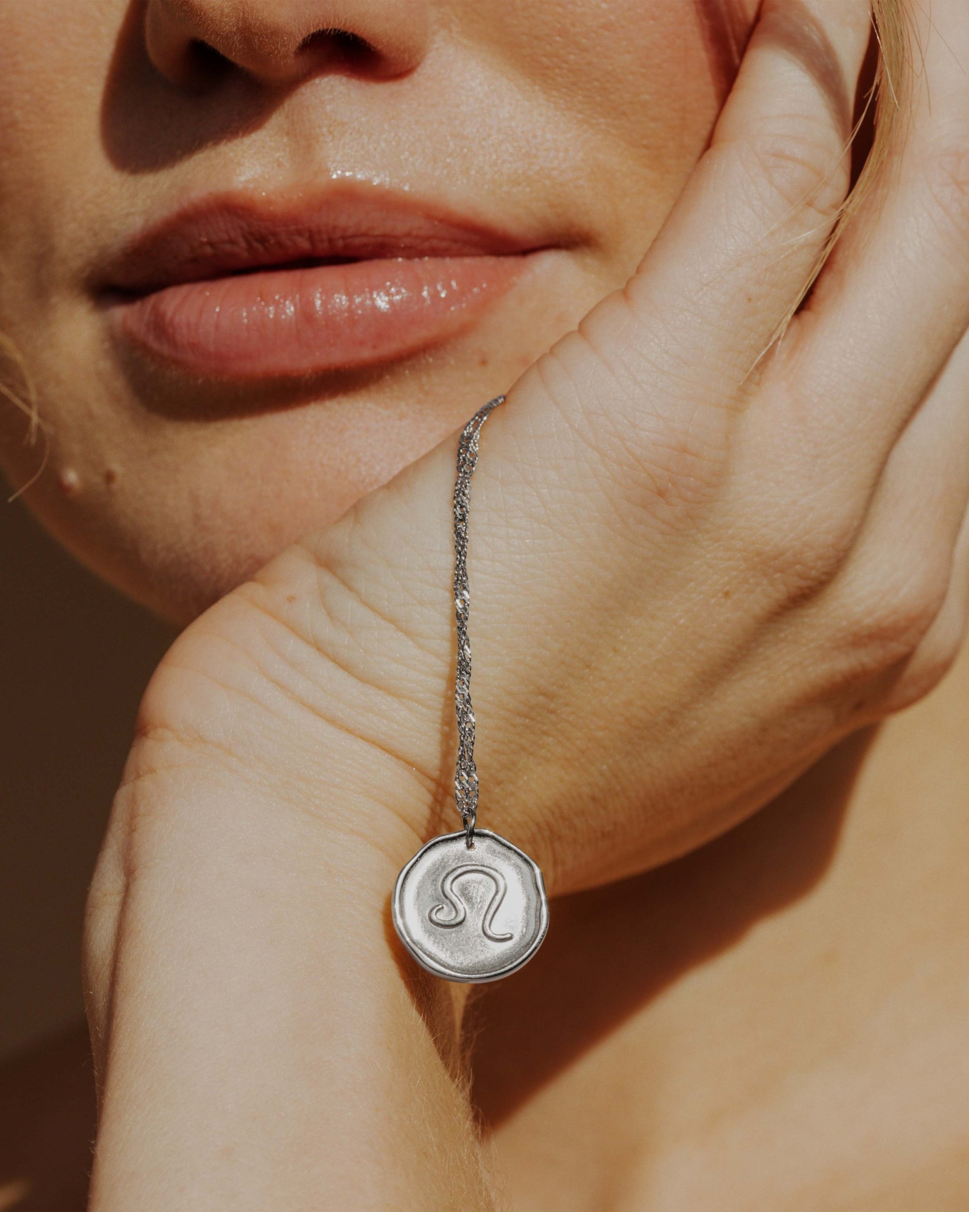 Zodiac Necklace – Leo Silver