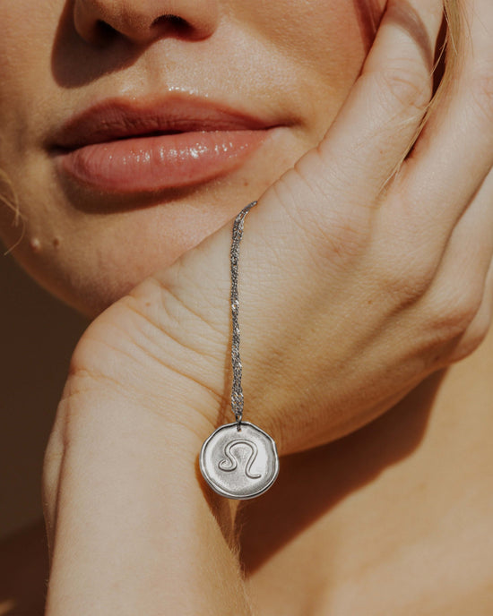 Zodiac Necklace – Leo Silver
