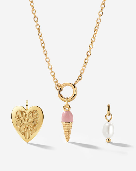 Classic Chain Charm Necklace Set