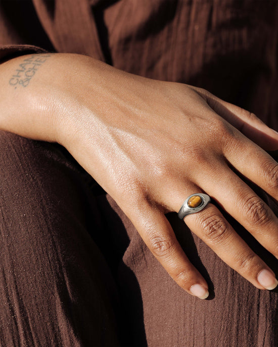 Tiger's Eye Ring Silver