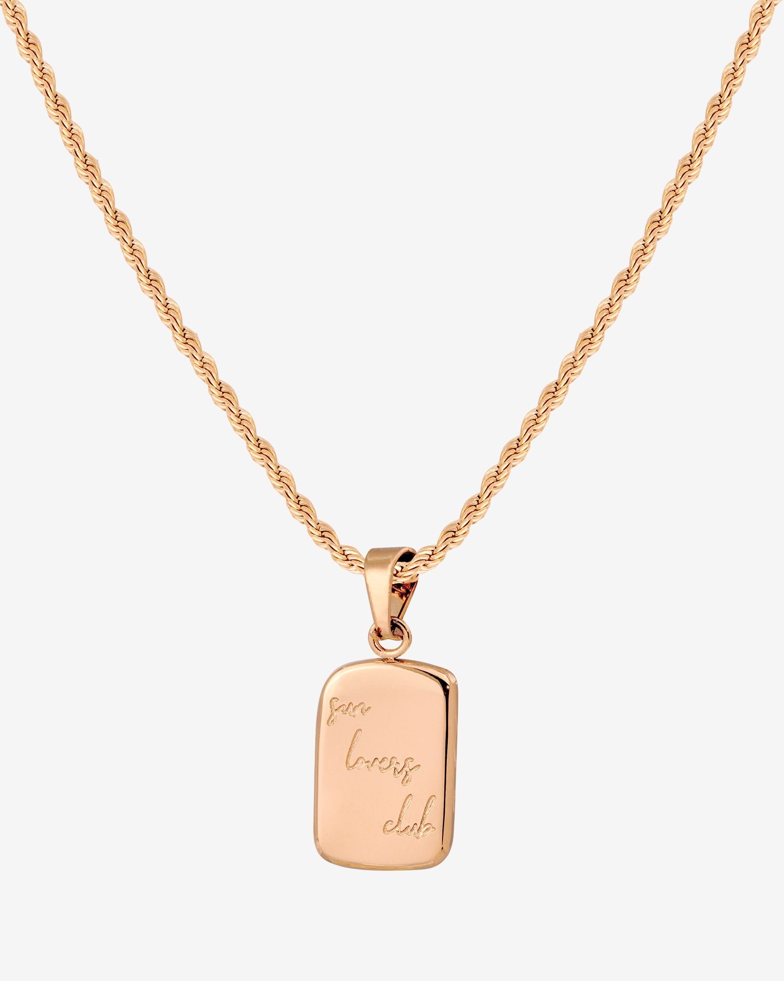 Sun Lover Pendant Necklace Rose Gold