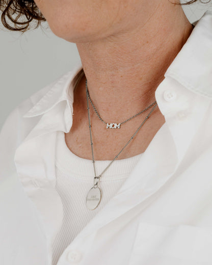 Mom Forever Necklace Silver