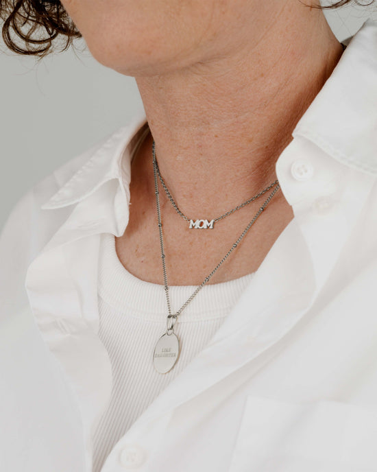 Mom Forever Necklace Silver