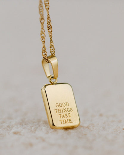 Good things take time Necklace Silver
