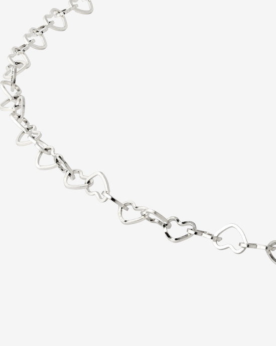 Heart after Heart Necklace Silver