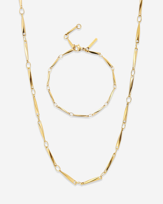 Curved Links Bundle gold