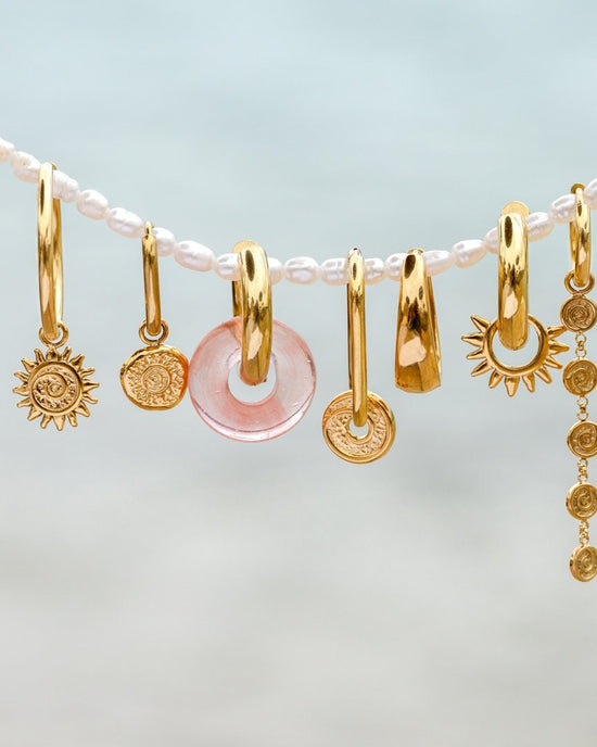 Seeker Hoops Small Rose Gold