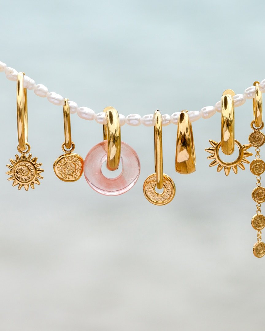 Seeker Hoops Small Rose Gold