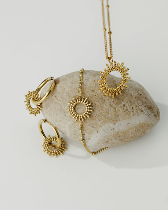 Sunny Hoop Set Medium gold
