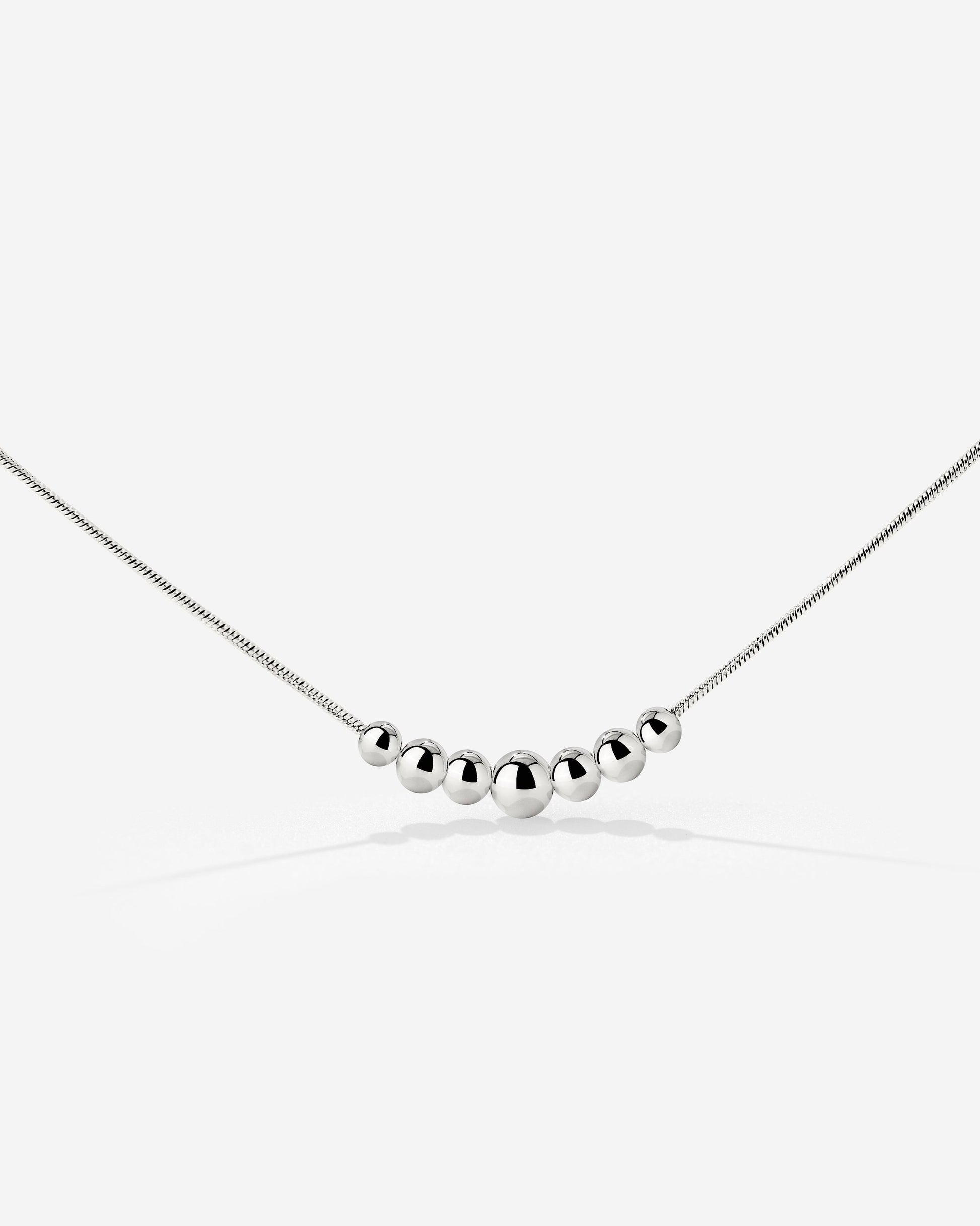 Curvy Beads Choker Silver