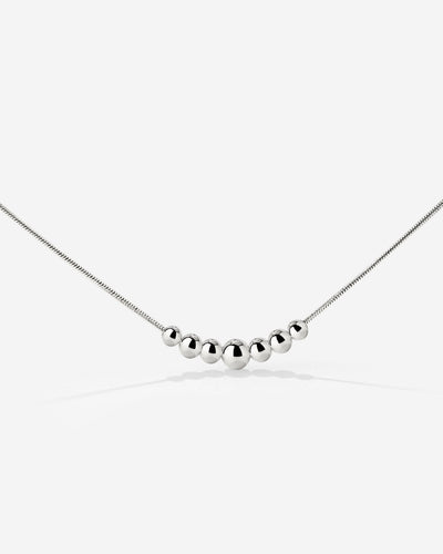 Curvy Beads Choker Silver