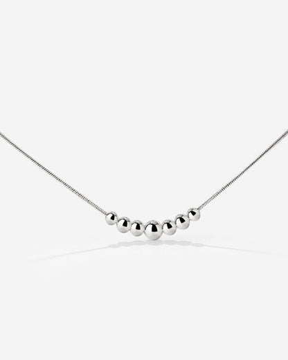 Curvy Beads Choker Silver