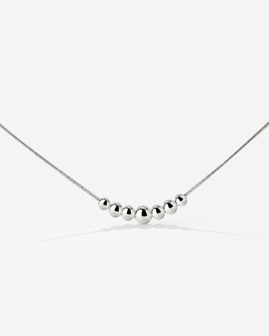 Curvy Beads Choker Silver