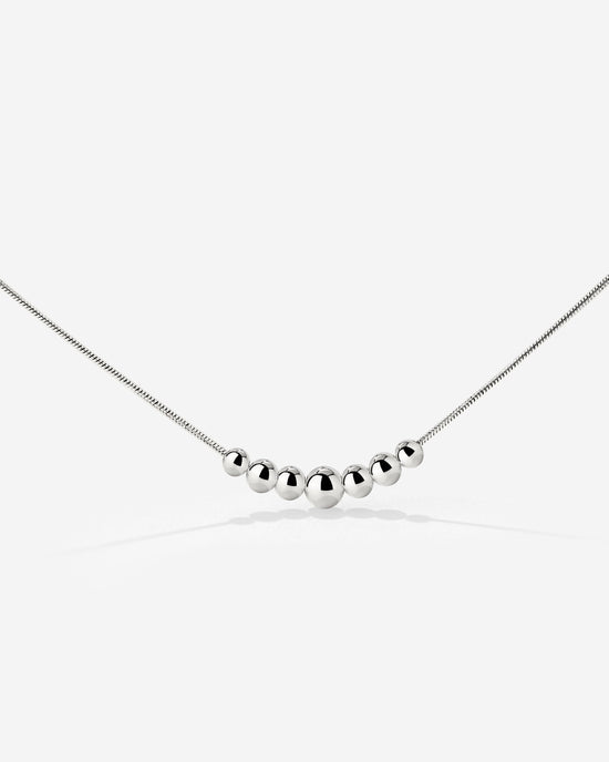 Curvy Beads Choker Silver
