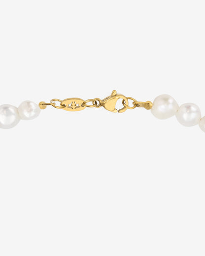 Retro Love Pearl Necklace Gold