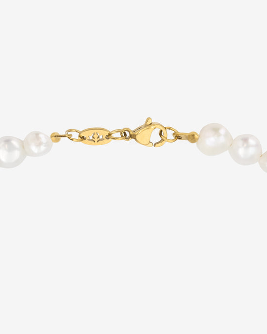 Retro Love Pearl Necklace Gold