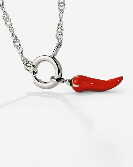 Chili Singapore Chain Necklace Set Silver