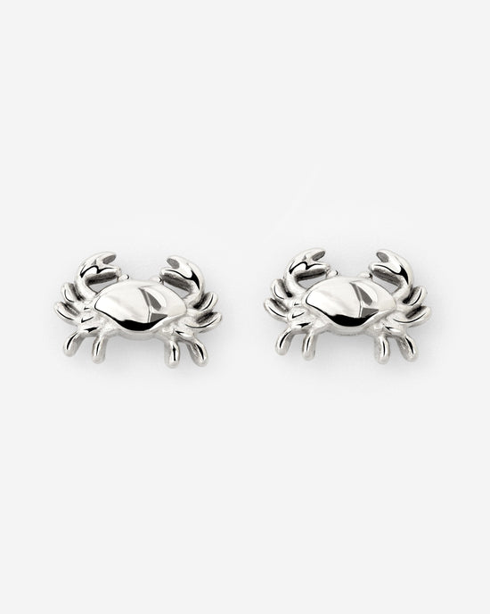 Crab Chaser Studs Silver