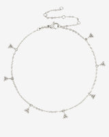 Tiny Beads Anklet Silver