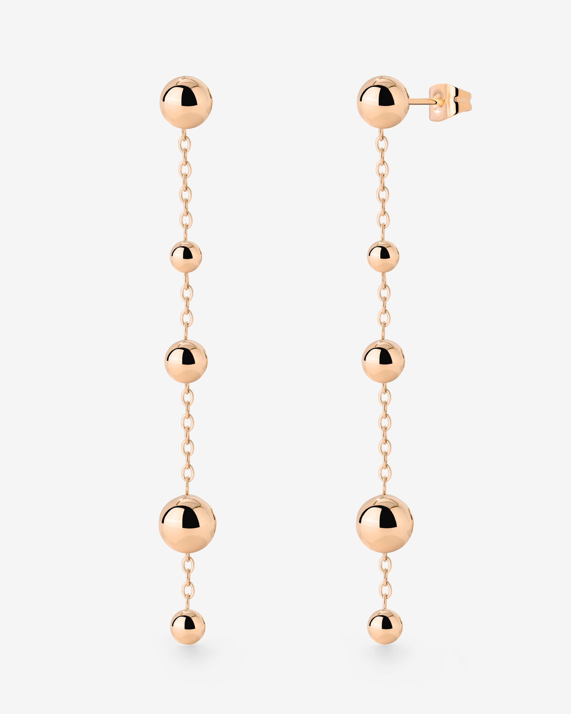 Infinite Beads Earrings Rose Gold